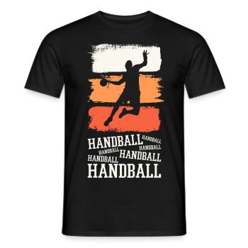 Handball Handball Player Handball Player Vintage Retro - T-shirt homme - noir - Devant - AI Model Male 178 light (178cm)