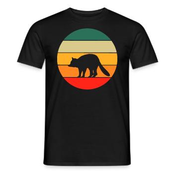 Wald Tier Trash Panda Geschenk Retro Waschbär - Männer T-Shirt - Schwarz - Vorne - AI Model Male 178 light (178cm)