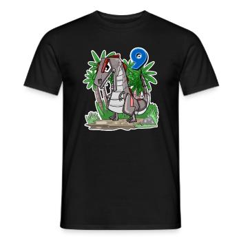 Garçons 9 ans 9ème anniversaire Garçons Dino Shirt - T-shirt homme - noir - Devant - AI Model Male 178 light (178cm)