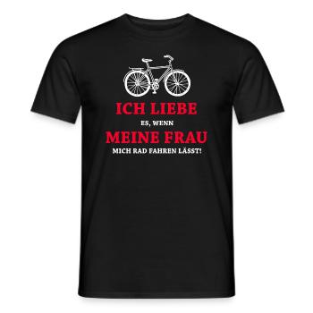 Ich Liebe Meine Frau Radfahrer - Männer T-Shirt - Schwarz - Vorne - AI Model Male 178 light (178cm)