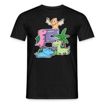 5 Jahre alt - 5. Geburtstag mit Tier Motiv - Männer T-Shirt - Schwarz - Vorne - AI Model Male 178 light (178cm)