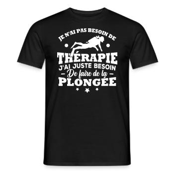 J'ai juste besoin de faire de la plongée - T-shirt homme - noir - Devant - AI Model Male 178 light (178cm)