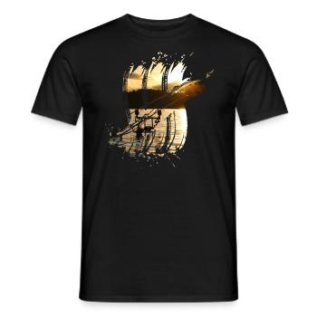 Carp Stroke Karpfenangeln Natur Catch&Release - Männer T-Shirt - Schwarz - Vorne - AI Model Male 178 light (178cm)