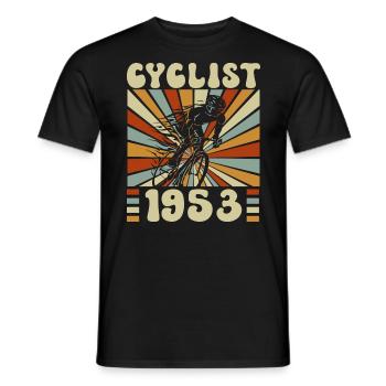 Radsportfest Jahrgang 1953 70-jähriges Jubiläum - Männer T-Shirt - Schwarz - Vorne - AI Model Male 178 light (178cm)