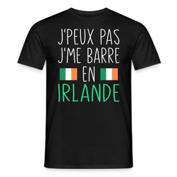 Voyage J'peux Pas J'me Barre En Irlande - T-shirt homme - noir - Devant - AI Model Male 178 light (178cm)