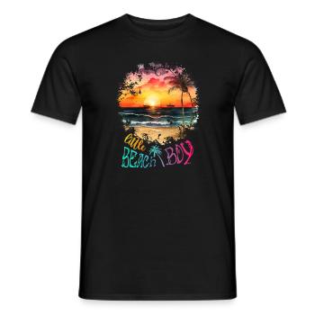 Little Beach Boy Summer Surfer Vibes - Männer T-Shirt - Schwarz - Vorne - AI Model Male 178 light (178cm)