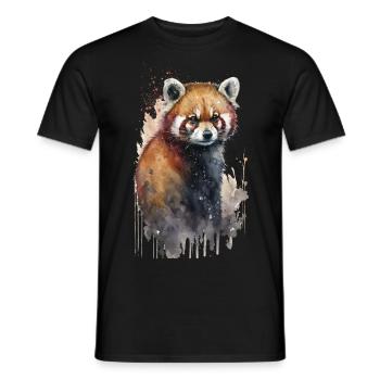 Red Panda Little Panda Cute Kawaii - Men's T-Shirt - black - Front - AI Model Male 178 light (178cm)