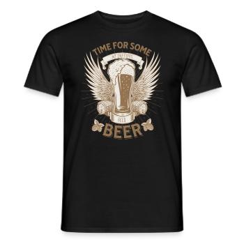 Time For Some Beer - Men's T-Shirt - black - Front - AI Model Male 178 light (178cm)