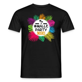 Malle Party Team - Männer T-Shirt - Schwarz - Vorne - AI Model Male 178 light (178cm)