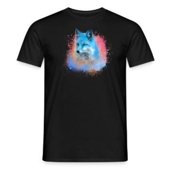 fuchs ,Graffiti, Malerei,fuchs ,aquarell - Männer T-Shirt - Schwarz - Vorne - AI Model Male 178 light (178cm)