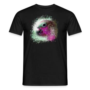 Papagei, ara, aquarell vogel, graffiti,bunt - Männer T-Shirt - Schwarz - Vorne - AI Model Male 178 light (178cm)