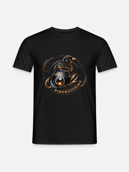 Bird Watching Vogelbeobachtung Birding Ornithologe - Männer T-Shirt - Schwarz