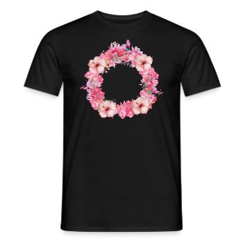 leer,blumen,blumenkranz,floral,illustration - Männer T-Shirt - Schwarz - Vorne - AI Model Male 178 light (178cm)
