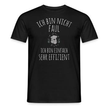 Lustiges Koala-Shirt, um effizient zu entspannen - Männer T-Shirt - Schwarz - Vorne - AI Model Male 178 light (178cm)
