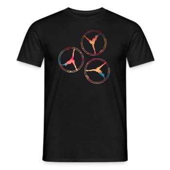Rhönrad,Vélo,Tournoi, Sportif,Coloré,Graffiti - T-shirt homme - noir - Devant - AI Model Male 178 light (178cm)