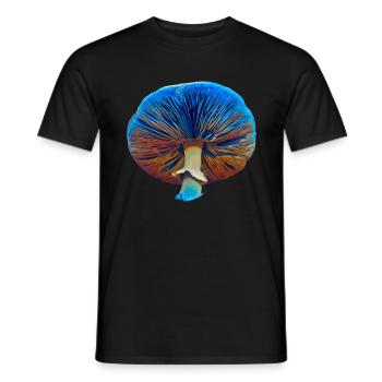 Blauer Zauberpilz - Männer T-Shirt - Schwarz - Vorne - AI Model Male 178 light (178cm)