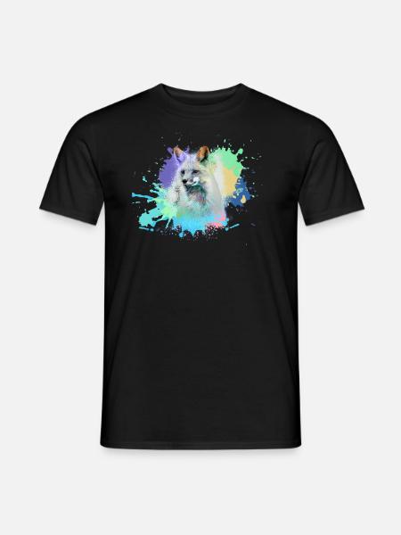 fuchs ,graffiti, peinture,fuchs,aquarelle - T-shirt homme - noir