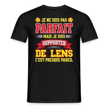 Supporter Football Lens Foot Fier Lensois - T-shirt homme - noir - Devant - AI Model Male 178 light (178cm)