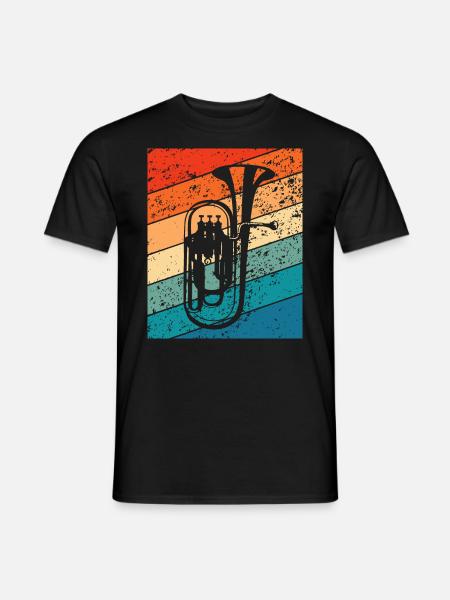 Euphonium Horn Orchester Musiker Blasinstrument - Männer T-Shirt - Schwarz