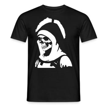 Erkunde das Unbekannte mit dem faszinierenden Horror Nun, S - Männer T-Shirt - Schwarz - Vorne - AI Model Male 178 light (178cm)