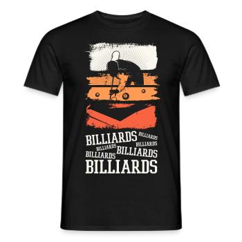 Billard Billard Billard Boules de queue Vintage Rétro - T-shirt homme - noir - Devant - AI Model Male 178 light (178cm)