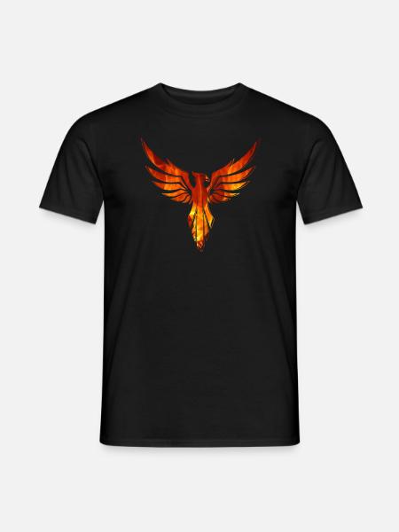 Phoenix,Bird,Graffiti,Painting,Spark,Fire - Men's T-Shirt - black
