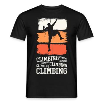 Escalade, Escalade, Montagne, Alpinisme, Sports, Nature - T-shirt homme - noir - Devant - AI Model Male 178 light (178cm)