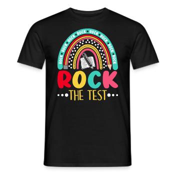 Rock The Test Examen Étudiant Enseignant - T-shirt homme - noir - Devant - AI Model Male 178 light (178cm)