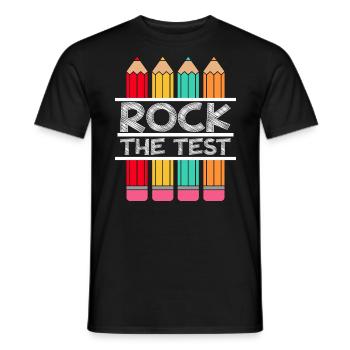 Rock The Test Examen Enseignant Étudiant - T-shirt homme - noir - Devant - AI Model Male 178 light (178cm)