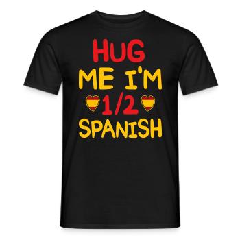 Humour Espagnol Je Suis À Moitié Espagnol - T-shirt homme - noir - Devant - AI Model Male 178 light (178cm)