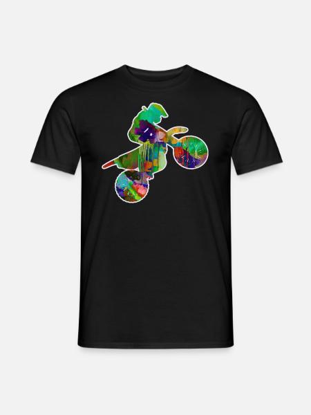 motorrad, motorcycle, biker, graffiti, malerei - Mænd T-shirt - sort