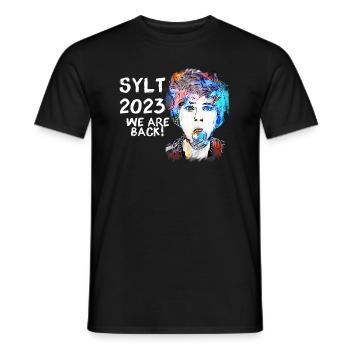 punks,sylt,ticket,punk,tauben,graffiti, - T-shirt homme - noir - Devant - AI Model Male 178 light (178cm)