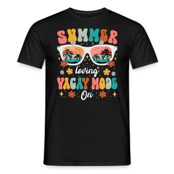 Adore Le Soleil et La Plage Voyage Vacances D'Été - T-shirt homme - noir - Devant - AI Model Male 178 light (178cm)