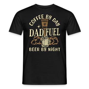 Humor Kaffee Bier Papa - Männer T-Shirt - Schwarz - Vorne - AI Model Male 178 light (178cm)