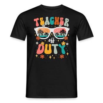Lehrer Sommerferien Ende der Schulzeit Lehrer - Männer T-Shirt - Schwarz - Vorne - AI Model Male 178 light (178cm)