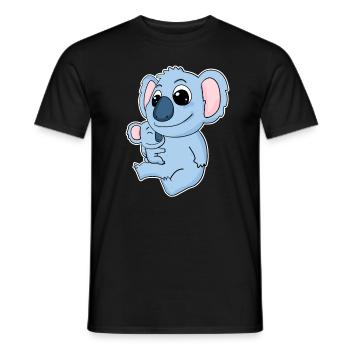Koala Family - Koala avec bébé - Koala Motif - T-shirt homme - noir - Devant - AI Model Male 178 light (178cm)