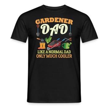 gardener father like a normal father only a lot - Men's T-Shirt - black - Front - AI Model Male 178 light (178cm)