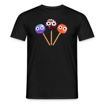 lollipop,cakepop,lollipop,cake - Men's T-Shirt - black - Front - AI Model Male 178 light (178cm)