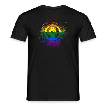 lgbtq,lgbt,typo,pride,rainbow - Men's T-Shirt - black - Front - AI Model Male 178 light (178cm)
