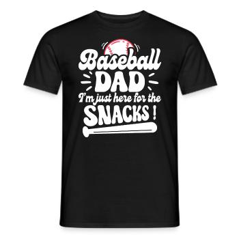 Daddy Baseball Fan Humor - Männer T-Shirt - Schwarz - Vorne - AI Model Male 178 light (178cm)
