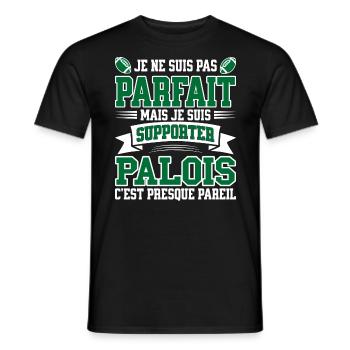 Homme Palois Pau Rugbyman Rugby Humour - T-shirt homme - noir - Devant - AI Model Male 178 light (178cm)