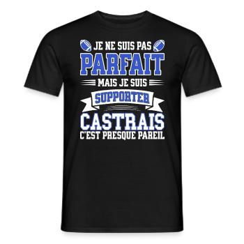 Homme Castrais Castres Rugbyman Rugby Humour - T-shirt homme - noir - Devant - AI Model Male 178 light (178cm)