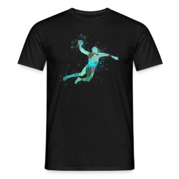 Handball, handballer, Beachhandball,Graffiti - Männer T-Shirt - Schwarz - Vorne - AI Model Male 178 light (178cm)