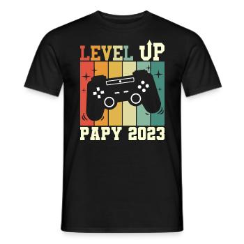 Papy Geek Annonce Grossesse Futur Papy 2023 - T-shirt homme - noir - Devant - AI Model Male 178 light (178cm)