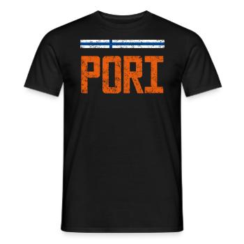 Pori - T-shirt homme - noir - Devant - AI Model Male 178 light (178cm)