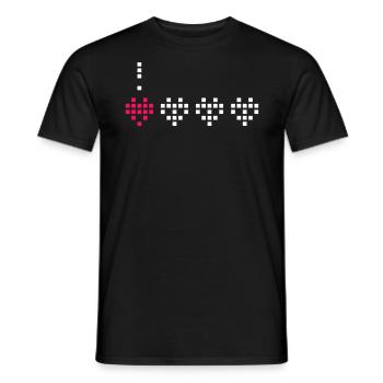 Living Heart. - Men's T-Shirt - black - Front - AI Model Male 178 light (178cm)
