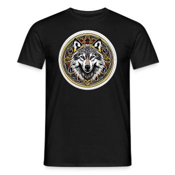 Wolf Wilderness - T-shirt homme - noir - Devant - AI Model Male 178 light (178cm)