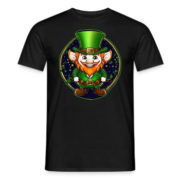 Saint Patricks Day Irish Kobold Leprechaun Wichtel - Männer T-Shirt - Schwarz - Vorne - AI Model Male 178 light (178cm)