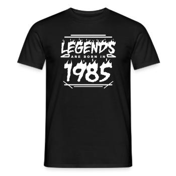 1985 - Né en 1985 - Construit en 1985 - Légende - T-shirt homme - noir - Devant - AI Model Male 178 light (178cm)
