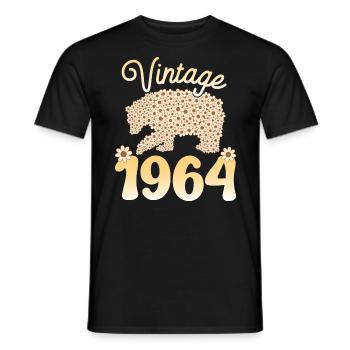 Ours 1964 Fête Anniversaire Femme 60 Ans - T-shirt homme - noir - Devant - AI Model Male 178 light (178cm)